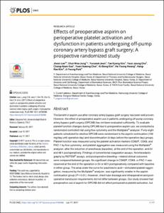 Effects of preoperative aspirin on perioperative platelet activation and dysfunction in patients undergoing off-pump coronary artery bypass