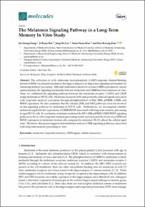 The Melatonin Signaling Pathway in a Long-Term Memory In Vitro Study.