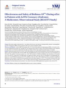 Effectiveness and Safety of Biolimus A9™-Eluting stEnt in Patients with AcUTe Coronary sYndrome; A Multicenter, Observational Study (BEAUTY Study).