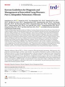 Korean Guidelines for Diagnosis and Management of Interstitial Lung Diseases: Part 2. Idiopathic Pulmonary Fibrosis