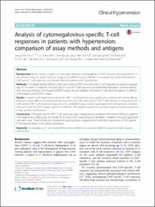 Analysis of cytomegalovirus-specific T-cell responses in patients with hypertension: comparison of assay methods and antigens