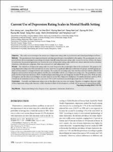 Current Use of Depression Rating Scales in Mental Health Setting