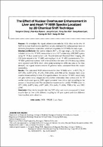 The Effect of Nuclear Overhauser Enhancement in Liver and Heart 31P NMR Spectra Localized by 2D Chemical Shift Technique