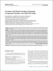 Prevalence and Clinical Correlates of Insomnia in Depressive Disorders: The CRESCEND Study