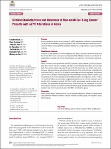 Clinical Characteristics and Outcomes of Non-small Cell Lung Cancer Patients with HER2 Alterations in Korea