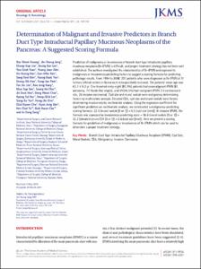Determination of Malignant and Invasive Predictors in Branch Duct Type Intraductal Papillary Mucinous Neoplasms of the Pancreas: A Suggested Scoring Formula