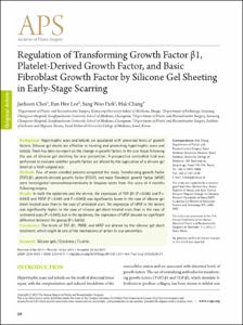 Regulation of Transforming Growth Factor β1, Platelet-Derived Growth Factor, and Basic Fibroblast Growth Factor by Silicone Gel Sheeting in Early-Stage Scarring