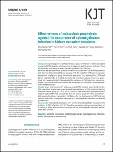 Effectiveness of valacyclovir prophylaxis against the occurrence of cytomegalovirus infection in kidney transplant recipients