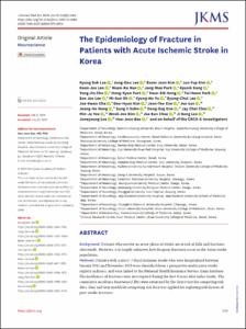 The Epidemiology of Fracture in Patients with Acute Ischemic Stroke in Korea