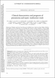 Clinical characteristics and prognosis of pneumonia and sepsis: multicenter study