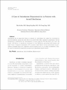 A Case of Amiodarone Hepatotoxicity in Patient with Atrial Fibrillation