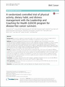 A randomized controlled trial of physical activity, dietary habit, and distress management with the Leadership and Coaching for Health (LEACH) program for disease-free cancer survivors