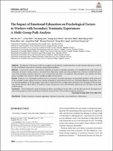 The Impact of Emotional Exhaustion on Psychological Factors in Workers with Secondary Traumatic Experiences: A Multi-Group Path Analysis
