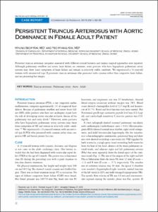 Persistent Truncus Arteriosus with Aortic Dominance in Female Adult Patient