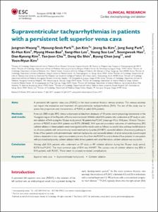Supraventricular tachyarrhythmias in patients with a persistent left superior vena cava
