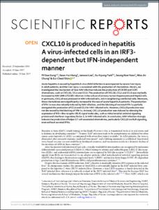 CXCL10 is produced in hepatitis A virus-infected cells in an IRF3-dependent but IFN-independent manner