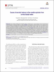 Causes of necrotic features in fine-needle aspirates from cervical lymph nodes