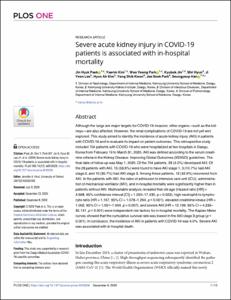 Severe acute kidney injury in COVID-19 patients is associated with in-hospital mortality