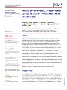Air and Environmental Contamination Caused by COVID-19 Patients: a Multi-Center Study