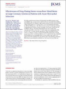 Effectiveness of Drug-Eluting Stents versus Bare-Metal Stents in Large Coronary Arteries in Patients with Acute Myocardial Infarction