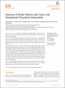Outcome of Stroke Patients with Cancer and Nonbacterial Thrombotic Endocarditis