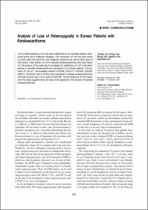 Analysis of Loss of Heterozygosity in Korean Patients with Keratoacanthoma