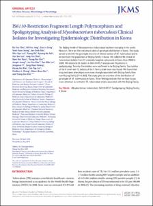 IS6110-Restriction Fragment Length Polymorphism and Spoligotyping Analysis of Mycobacterium tuberculosis Clinical Isolates for Investigating Epidemiologic Distribution in Korea