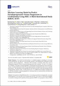 Machine Learning Model to Predict Pseudoprogression Versus Progression in Glioblastoma Using MRI: A Multi-Institutional Study (KROG 18-07)