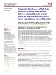 Prognostic Significance of Left Axis Deviation in Acute Heart Failure Patients with Left Bundle branch block: an Analysis from the Korean Acute Heart Failure (KorAHF) Registry