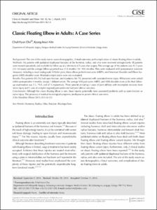 Classic Floating Elbow in Adults - A Case Series