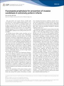 Fluconazole prophylaxis for prevention of invasive candidiasis in extremely preterm infants