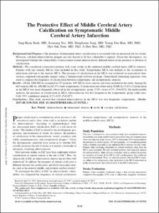 The Protective Effect of Middle Cerebral Artery Calcification on Symptomatic Middle Cerebral Artery Infarction