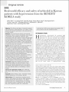 Real-world Efficacy and Safety of Nebivolol in Korean Patients With Hypertension From the BENEFIT KOREA Study