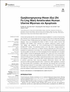 Gyejibongnyeong-Hwan (Gui Zhi Fu Ling Wan) Ameliorates Human Uterine Myomas via Apoptosis