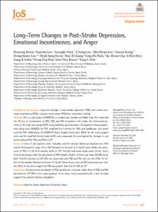 Long-Term Changes in Post-Stroke Depression, Emotional Incontinence, and Anger