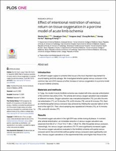 Effect of intentional restriction of venous return on tissue oxygenation in a porcine model of acute limb ischemia