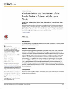 Cardioembolism and Involvement of the Insular Cortex in Patients with Ischemic Stroke.