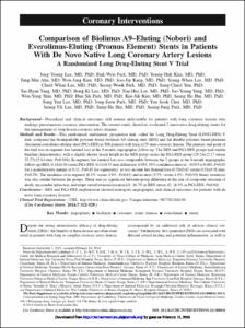 Comparison of Biolimus A9–Eluting (Nobori) and Everolimus-Eluting (Promus Element) Stents in Patients With De Novo Native Long Coronary Artery Lesions A Randomized Long Drug-Eluting Stent V Trial