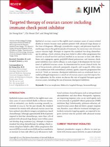 Targeted therapy of ovarian cancer including immune check point inhibitor