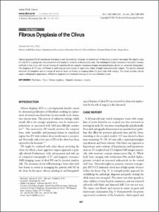 Fibrous Dysplasia of the Clivus