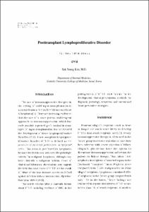 Posttransplant Lymphoproliferative Disorder