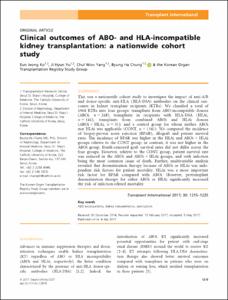 Clinical outcomes of ABO- and HLA-incompatible kidney transplantation: a nationwide cohort study