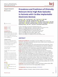 Prevalence and Predictors of Clinically Relevant Atrial High-Rate Episodes in Patients with Cardiac Implantable Electronic Devices