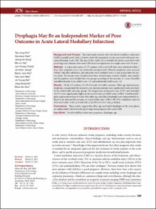 Dysphagia may be an independent marker of poor outcome in acute lateral medullary infarction.