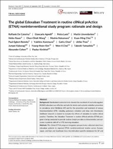 The global Edoxaban Treatment in routine cliNical prActice (ETNA) noninterventional study program: rationale and design