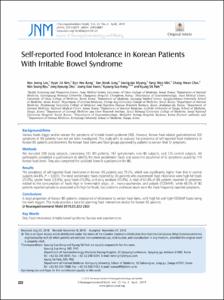 Self-reported Food Intolerance in Korean Patients With Irritable Bowel Syndrome