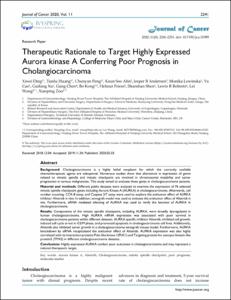 Therapeutic Rationale to Target Highly Expressed Aurora kinase A Conferring Poor Prognosis in Cholangiocarcinoma