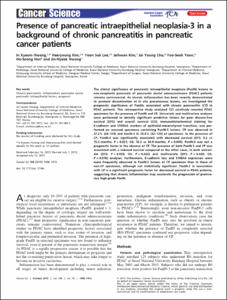 Presence of pancreatic intraepithelial neoplasia-3 in a background of chronic pancreatitis in pancreatic cancer patients