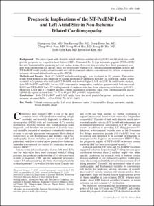 Prognostic Implications of the NT-ProBNP Level and Left Atrial Size in Non-Ischemic Dilated Cardiomyopathy