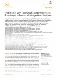Prediction of Early Recanalization after Intravenous Thrombolysis in Patients with Large-Vessel Occlusion